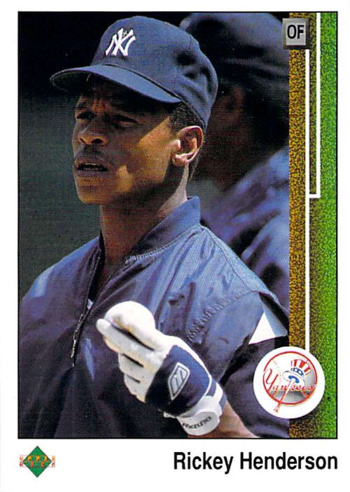 254 Rickey Henderson New York Yankees 1989 Fleer Baseball Card OG