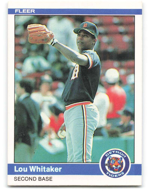 1984 Donruss Lou Whitaker . Detroit Tigers #227