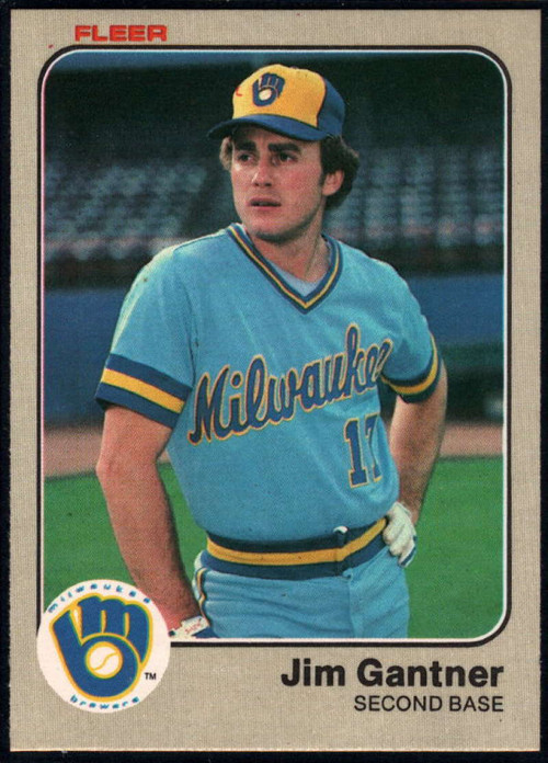 BREWERS JIM GANTNER 1985 FLEER #582