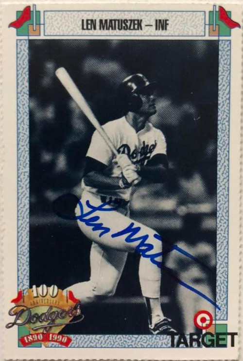 Ramon Martinez Autographed 1990 Target Dodgers #489 - Under the