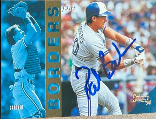 Pat Borders autographed Baseball Card (Toronto Blue Jays) 1994 Score Gold  Rush #343