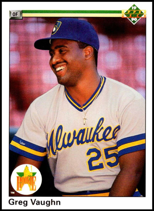 1992 Upper Deck #232 Greg Vaughn VG Milwaukee Brewers