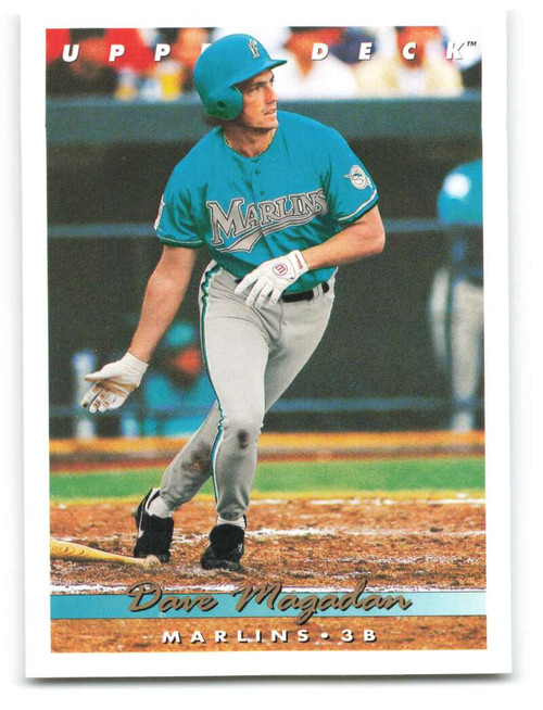 Dave Magadan autographed baseball card (Florida Marlins) 1995 Fleer #336