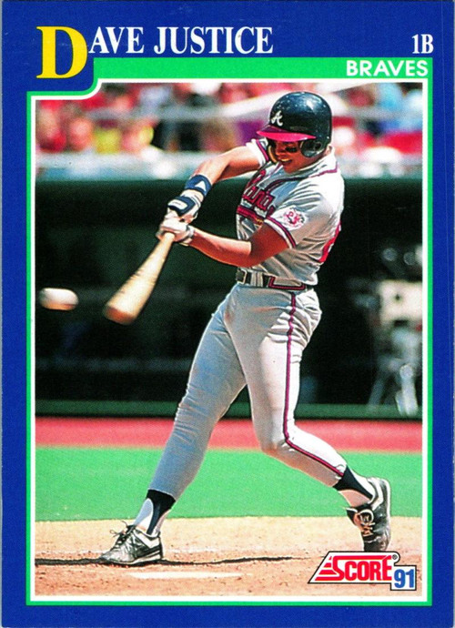 1991 Score #880 David Justice roy VG Atlanta Braves