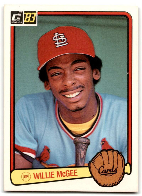 1987 DONRUSS Baseball Card Willie McGee OF St Louis Cardinals