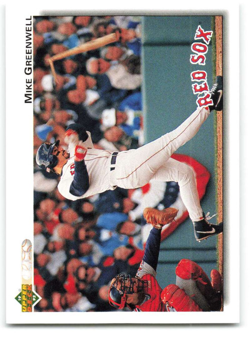 1991 Upper Deck #165 Mike Greenwell VG Boston Red Sox