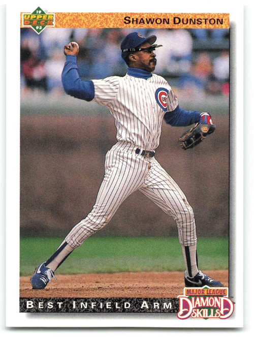 1990 Upper Deck Shawon Dunston card #231 Chicago Cubs Baseball