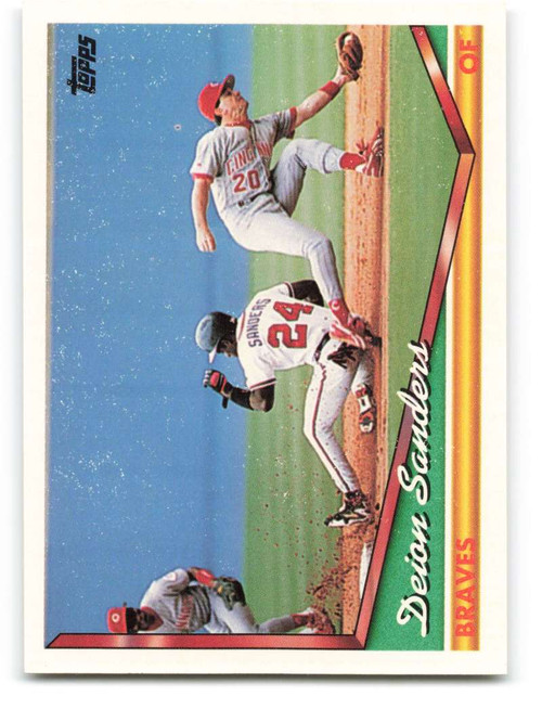 1991 Upper Deck #743 Deion Sanders VG Atlanta Braves - Under the