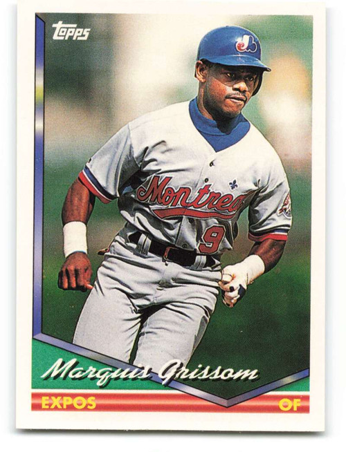 1991 Topps #283 Marquis Grissom VG Montreal Expos - Under the