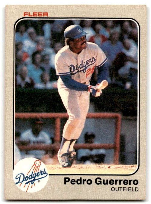 Pedro Guerrero - Dodgers #130 Fleer 1986 Baseball Trading Card