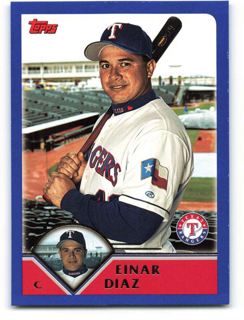 2003 Topps #475 Einar Diaz VG Texas Rangers - Under the Radar Sports