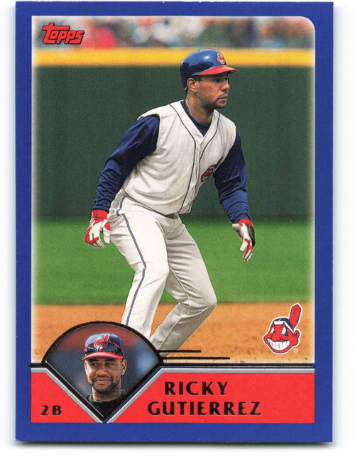 2003 Topps 627 Ricky Gutierrez VG Cleveland Indians Under the Radar