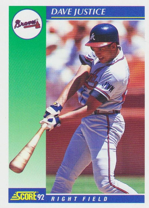 1991 Score #861 David Justice FRAN VG Atlanta Braves - Under the