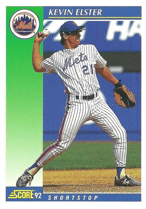 Kevin Elster autographed baseball card (New York Mets) 1992