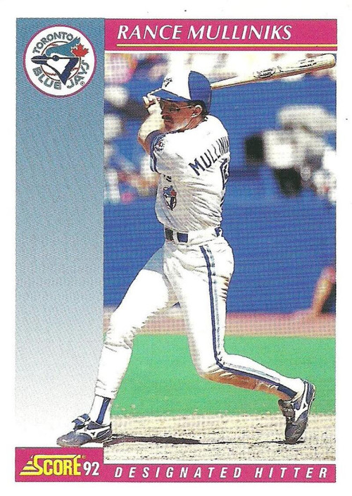 1989 Score #385 Rance Mulliniks VG Toronto Blue Jays