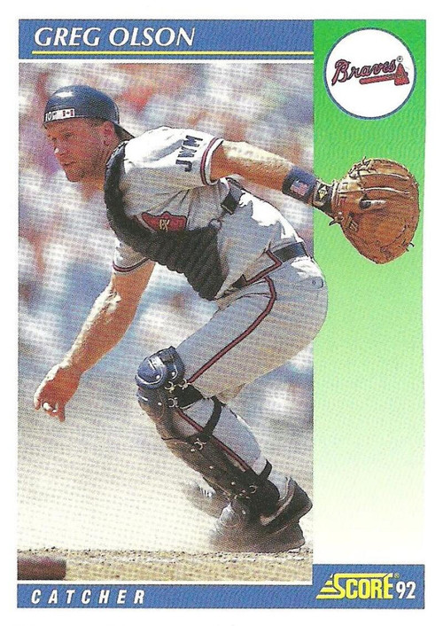 1992 Donruss #386 Greg Olson VG Atlanta Braves