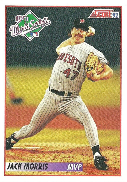 1992 Upper Deck #315 Jack Morris VG Minnesota Twins