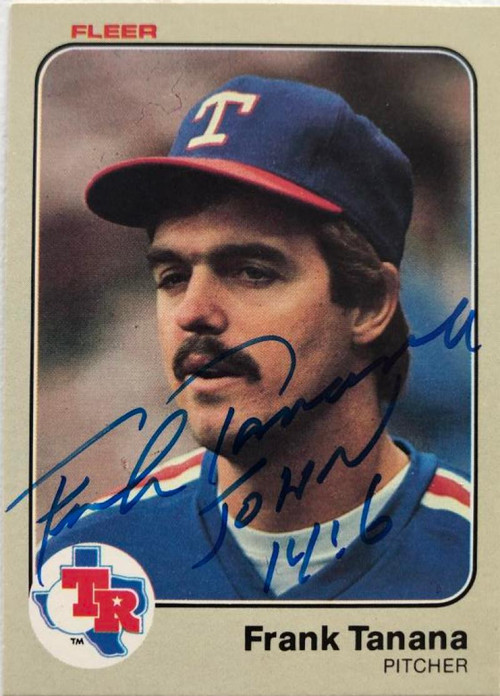 Frank Tanana autographed baseball card (Texas Rangers) 1983 Topps #272