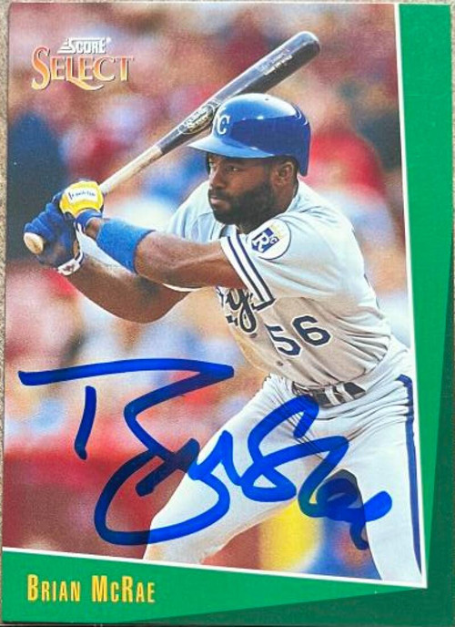 Brian McRae Autographed 1993 Score Select #250 - Under the Radar Sports