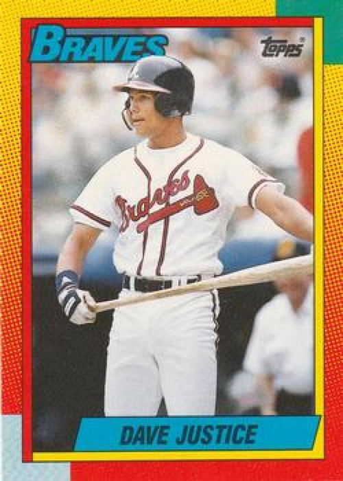 1990 Score #650 David Justice VG RC Rookie Atlanta Braves - Under