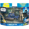 Star Wars ~ The Clone Wars  ~ Armored Scout Tank with Tactical Droid Figure and Vehicle Set