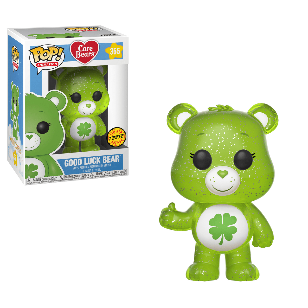 POP! Animation ~ Care Bears ~ Good Luck Bear (Glitter Chase) #355