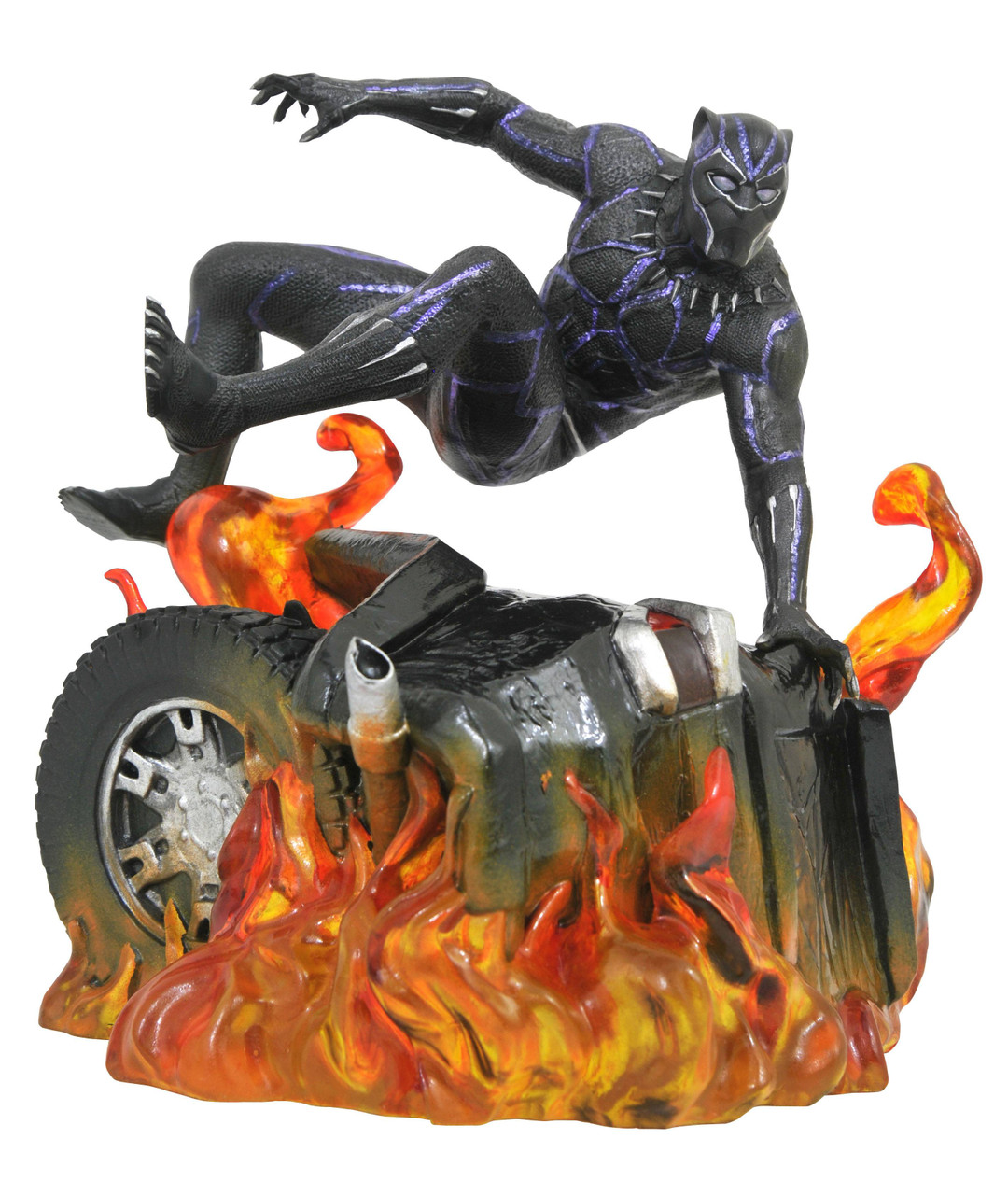 Marvel Gallery ~ Black Panther ~ Flaming Car Diorama