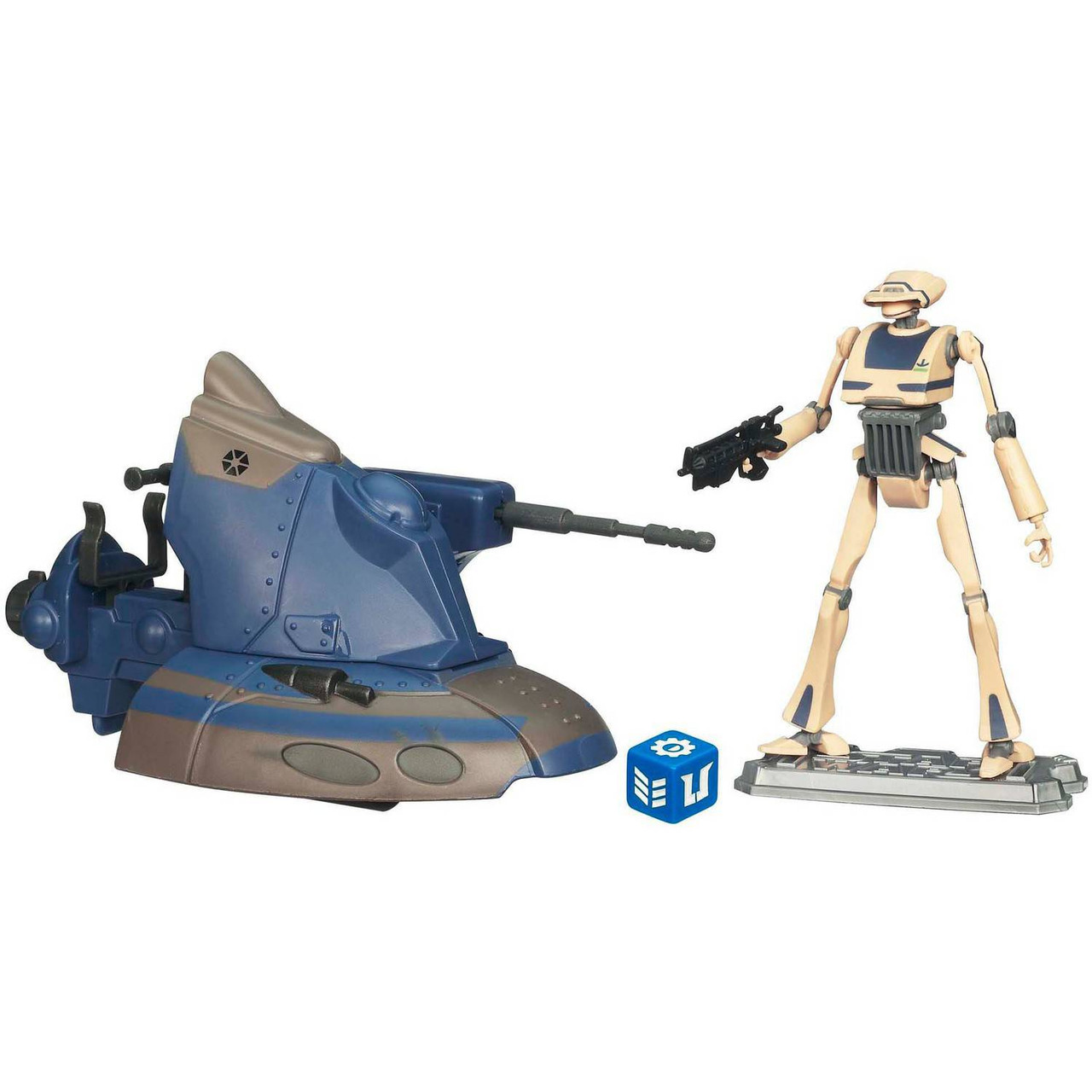 Star Wars ~ The Clone Wars  ~ Armored Scout Tank with Tactical Droid Figure and Vehicle Set