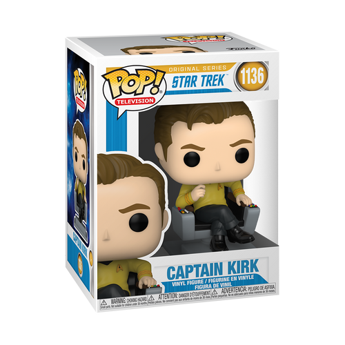 POP! Television ~ Star Trek ~ Captain Kirk in Chair #1136 POP! Television ~ Star Trek ~ Captain Kirk in Chair #1136