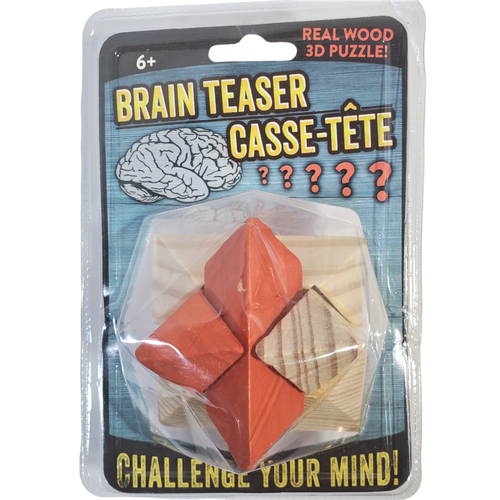 Brain Teaser Casse-Tete Real Wood 3-d Puzzle.
