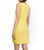 Sleeveless Side Button Shift Dress, Delightful Daisy Yellow, Size Medium