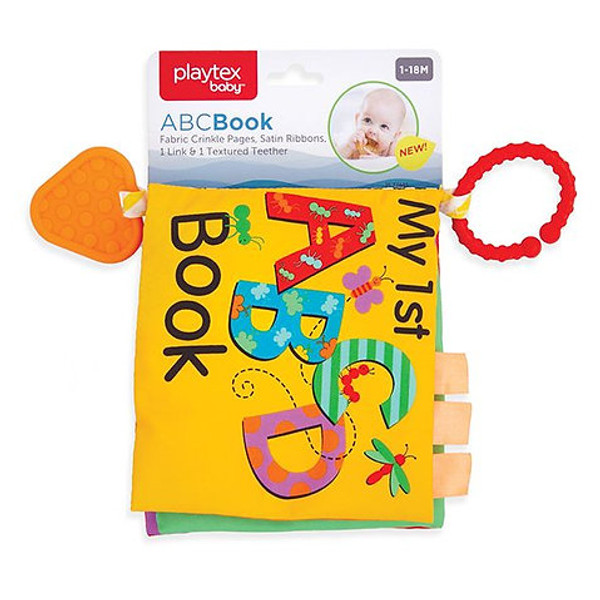 My First ABC Book Fabric Crinkle Pages with Teether