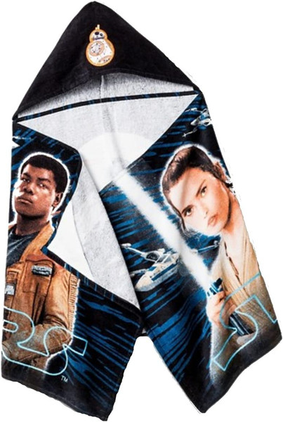 Disney Star Wars Kids Hooded Towel Wrap Finn, Rey and BB8