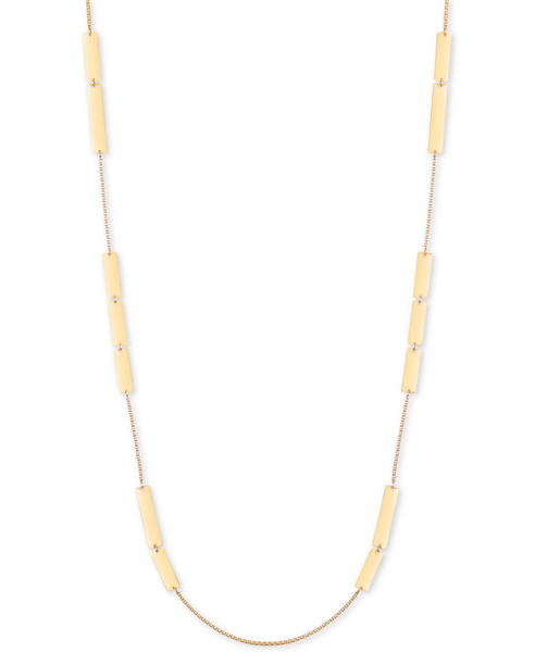 Alfani Gold-Tone Tablet Station Necklace, 40" + 2" extender