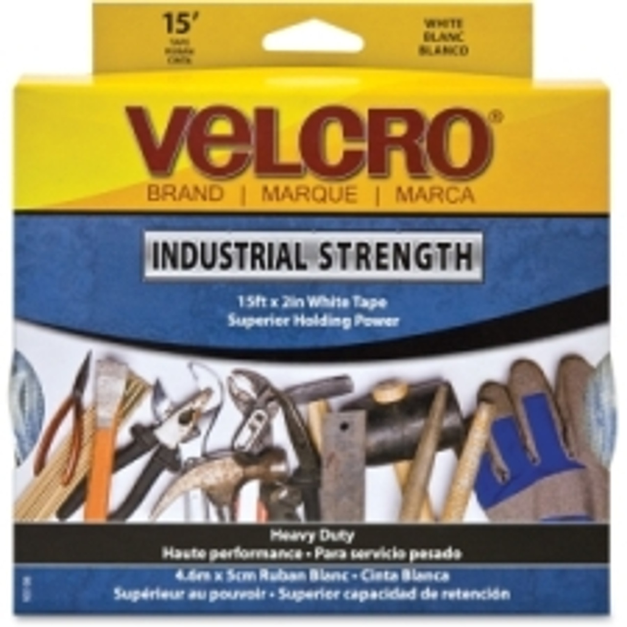 Velcro Industrial Strength White Tape, 2 x 15