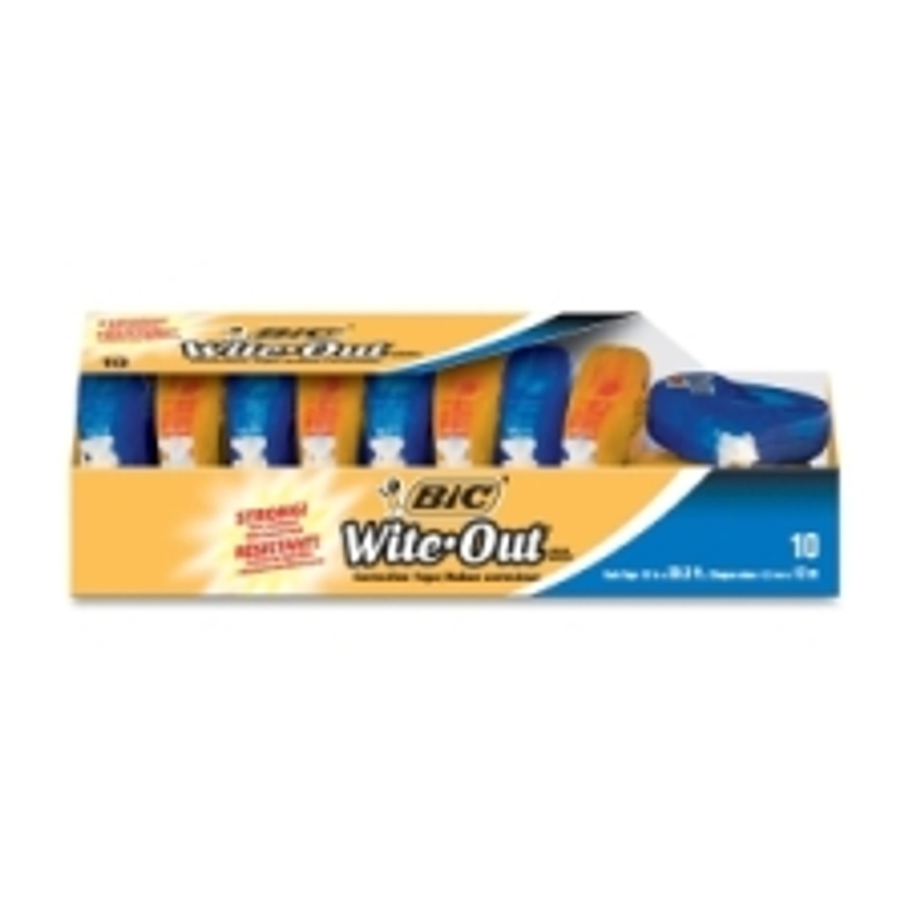 BIC Wite-Out EZ CORRECT Correction Tape - 0.17 Width x 33.14 ft Length - 1  Line(s) - White Tape - Non-refillable - 2 / Pack - White