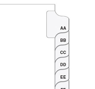 その他 ABCZ AA-ZZ Double Letter Tab Set | LegalSupply