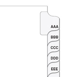 AAA-ZZZ Triple Letter Tab Set | LegalSupply