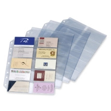 Cardinal Business Card Refill Pages - Clear Poly Sheets 10-Pack For Binders