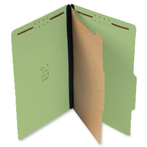 Top Tab Pressboard Classification Folder Green 2 LegalSupply