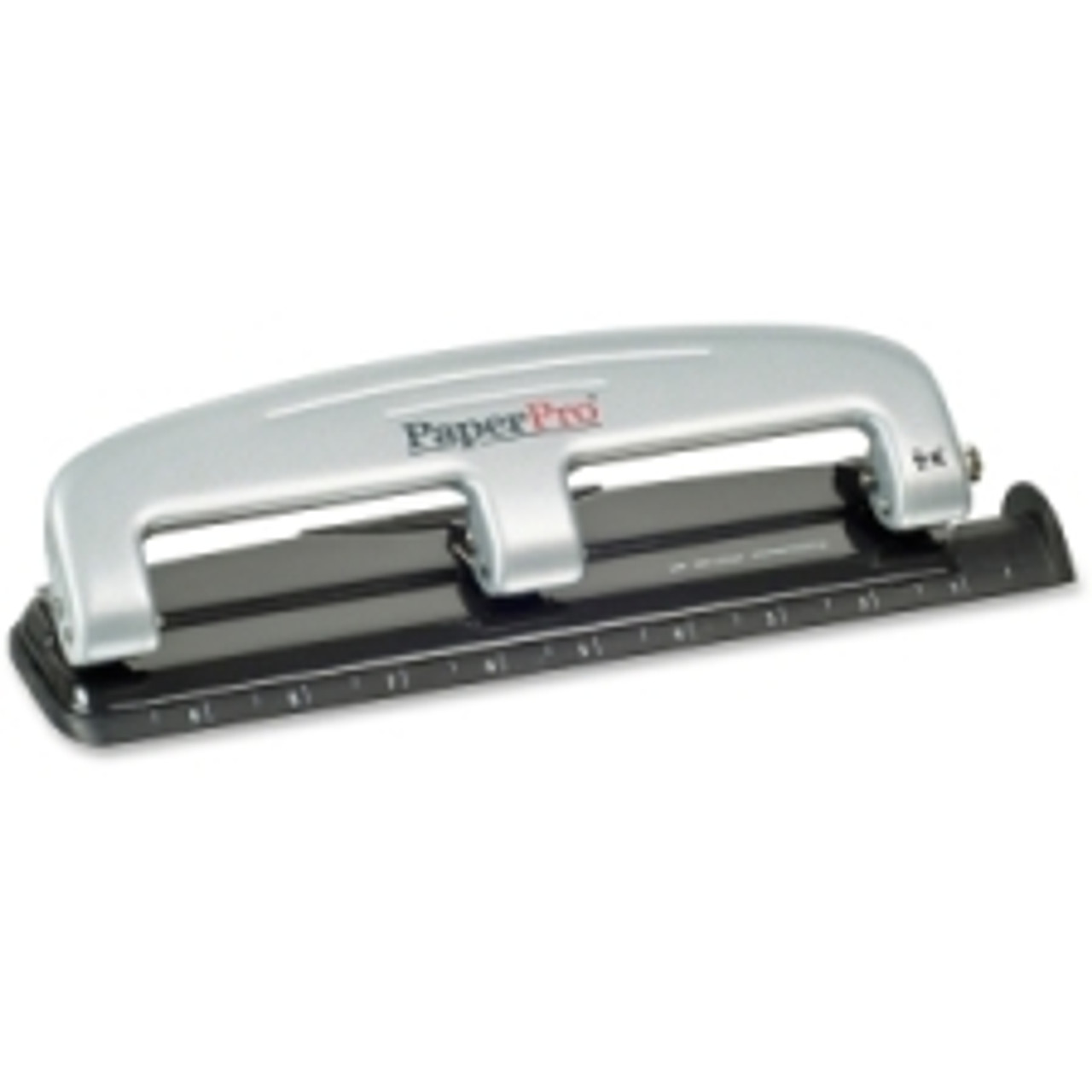 PaperPro 2101 12-Sheet Capacity Three-Hole Punch, Rubber Base