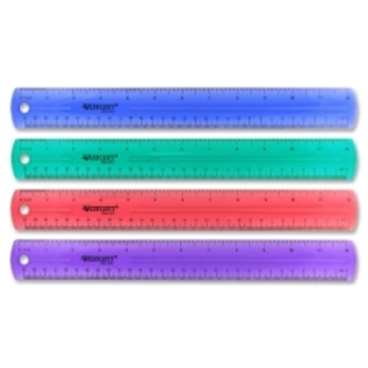 Westcott Acrylic Data Highlight Reading Ruler With Tinted Guide - ACM10580  