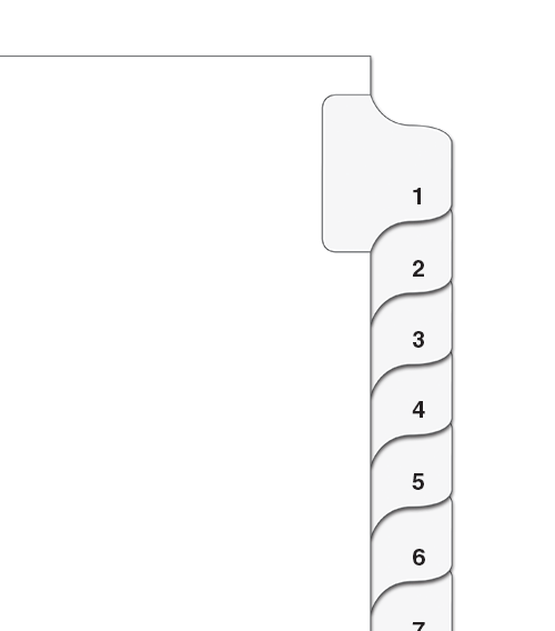 Numbered Tab Dividers 150 LegalSupply