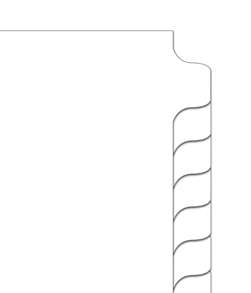 1/8 Cut Reverse Collated Copier Tabs - Mylar or Plain, With or Without  Punching