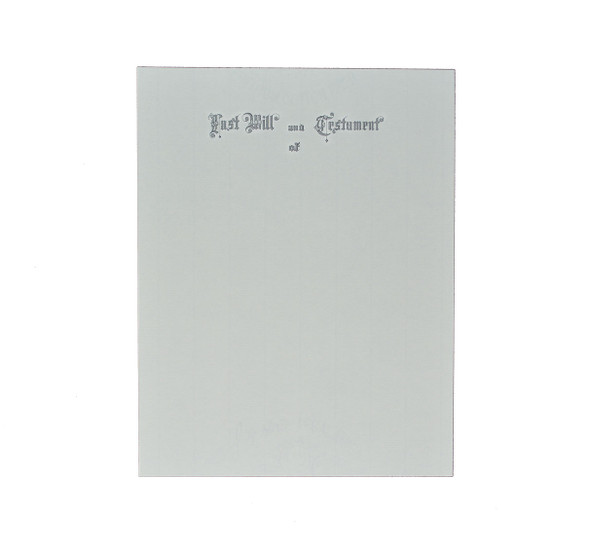 Letter Size Will First Page Engraved 