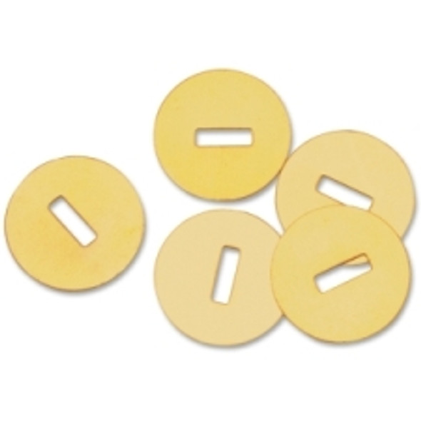 Gem Round Head Solid Brass Fasteners, 1-1/4 in., Size 5, 100/BX