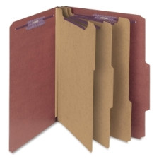 Smead 14075 Red Pressboard Classification Folder with SafeSHIELD