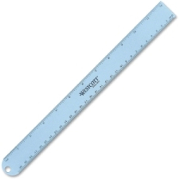 Westcott Jeweltone Plastic Ruler, 12 Inch, Assorted Transparent Colors  (12975)
