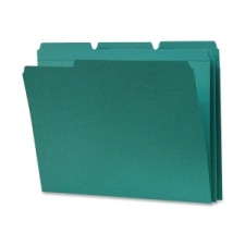 Smead 13134 Teal Colored File Folders with Reinforced Tab