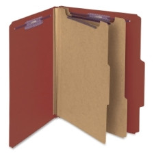 Smead 14075 Red Pressboard Classification Folder with SafeSHIELD